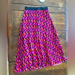 ESQUALO Pleated Geometric Maxi Skirt         🌵4